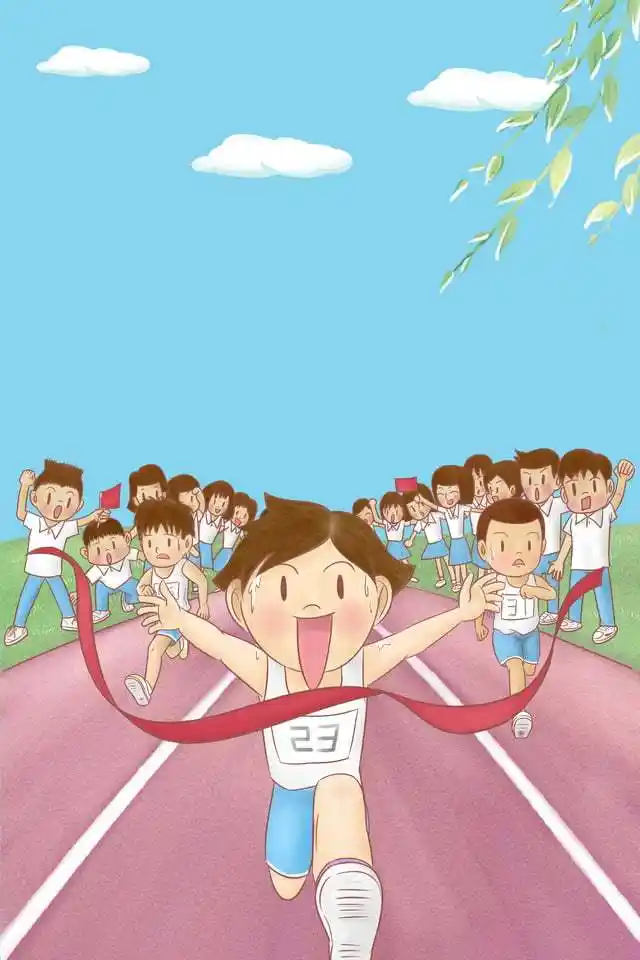 春季 蓝色 校园, 蓝色卡通校园春季运动会海报, 树叶, 蓝色背景图片