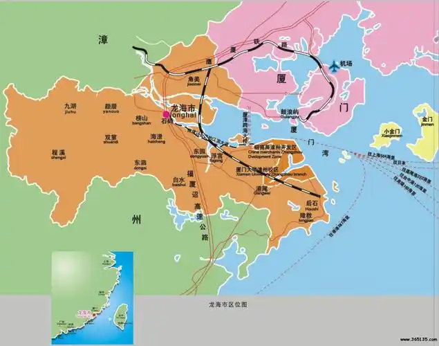 龙海市行政区划图