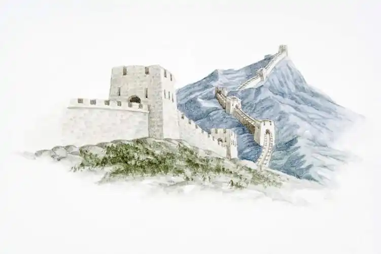 草坪,名胜古迹,山,山脉,植物,标志建筑,地标,建筑,北京,长城,中国