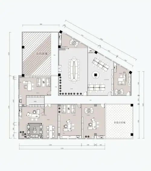 完工方案400平办公室平面设计布置