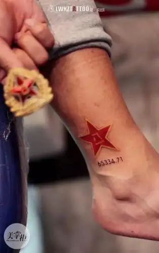 红星闪闪_纹身图案手稿图片_王志强的纹身作品集