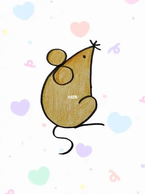换一种方法画一只胖老鼠🐭#简笔画 #简笔画教程 #可爱简笔画 #小老