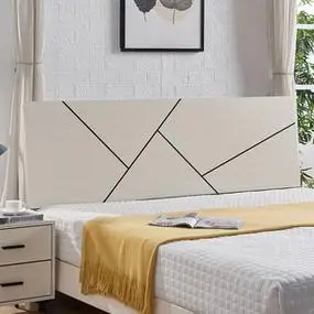 免漆板床头实木