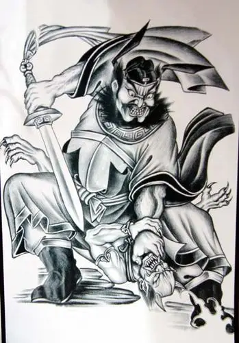 钟馗纹身图案(组图)—纹身资讯—武汉纹身店之家:老兵纹身店,武汉纹身