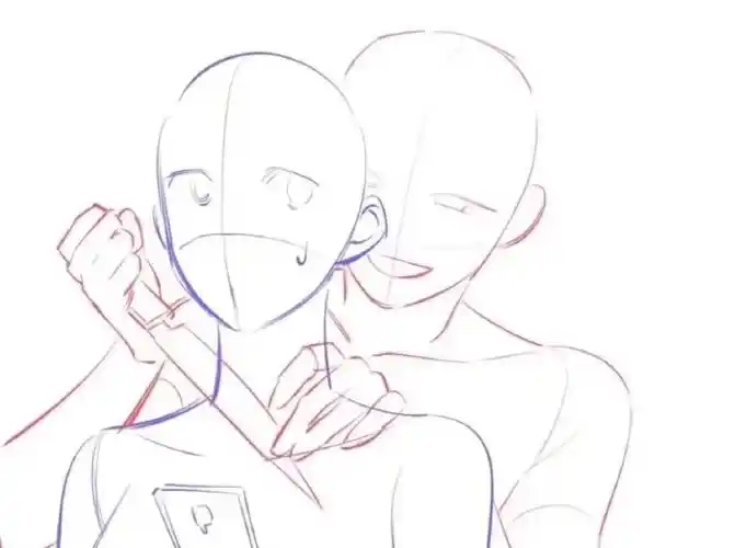 并肩战斗吧最佳队友双人模板#绘画参考##模板