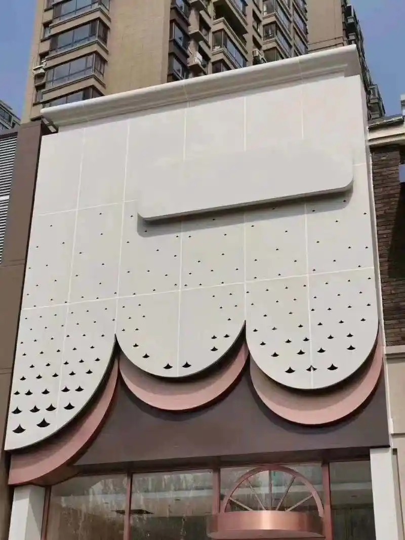 街道改造门头招牌铝单板-崇匠建材