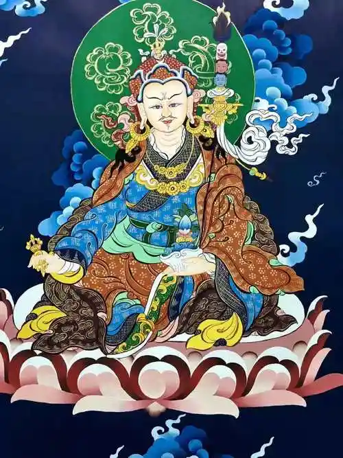 014 莲花生大师 kumarlama 45*62cm 尼泊尔唐卡