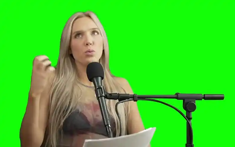 【绿幕素材】性感女主播,在线聊天