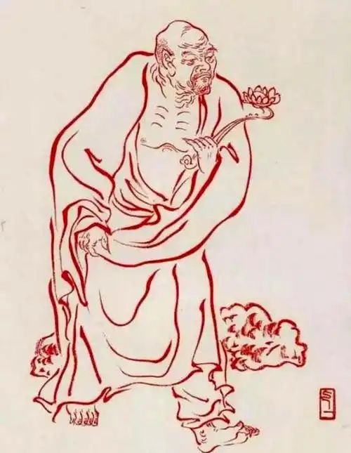 弘一法师罗汉图欣赏