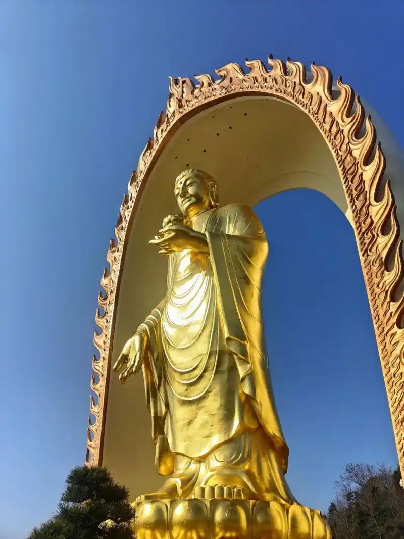 东林大佛太好看啦! 今天天气可好 佛像都亮闪闪的