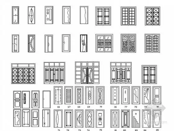 全套家装立面cad图块下载