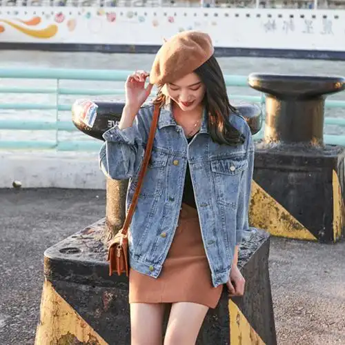 韩国代购牛仔衣女穿搭|韩国代购牛仔衣女搭配|韩国代购牛仔衣女清洗