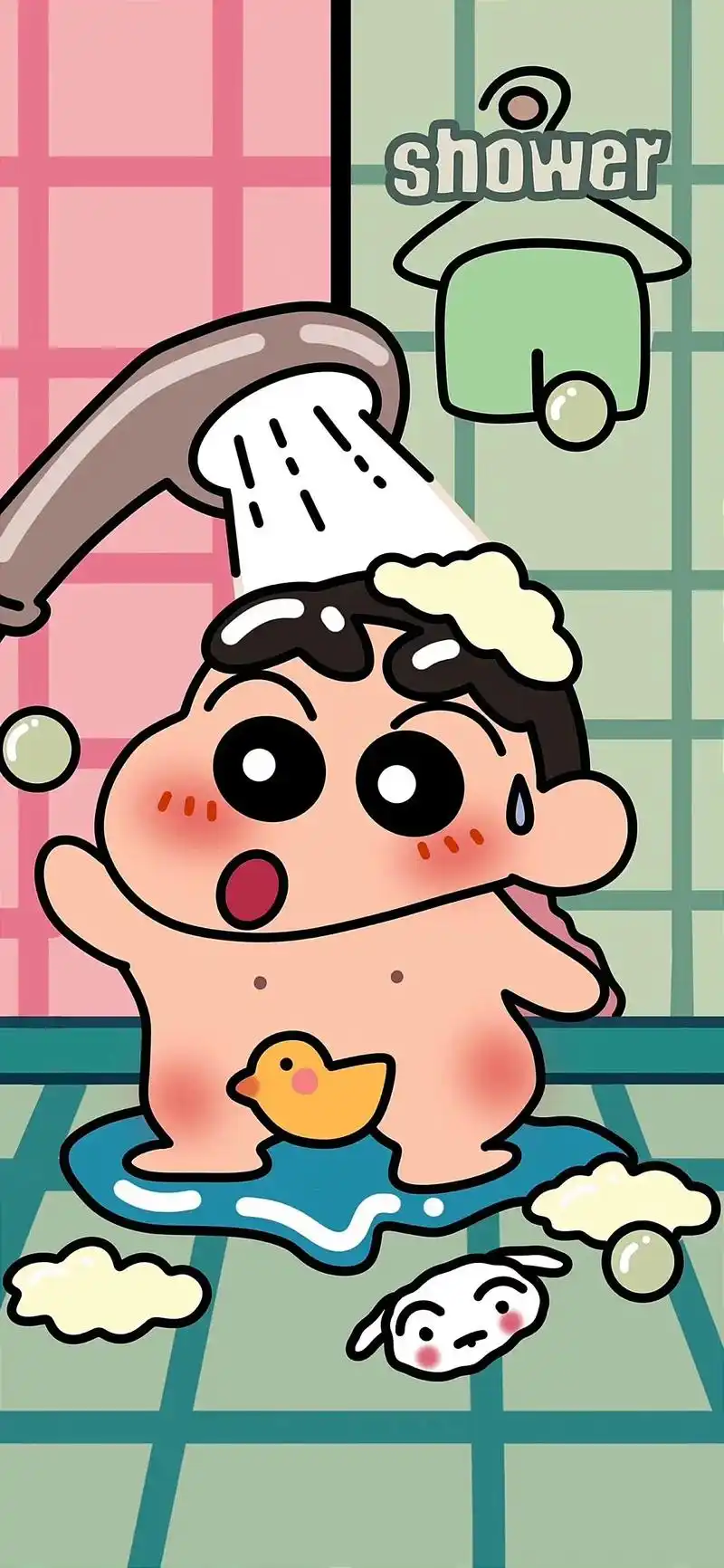 搞怪壁纸来喽#屏保该换了系列 #搞怪壁纸 #蜡笔小新 #高清 - 抖音