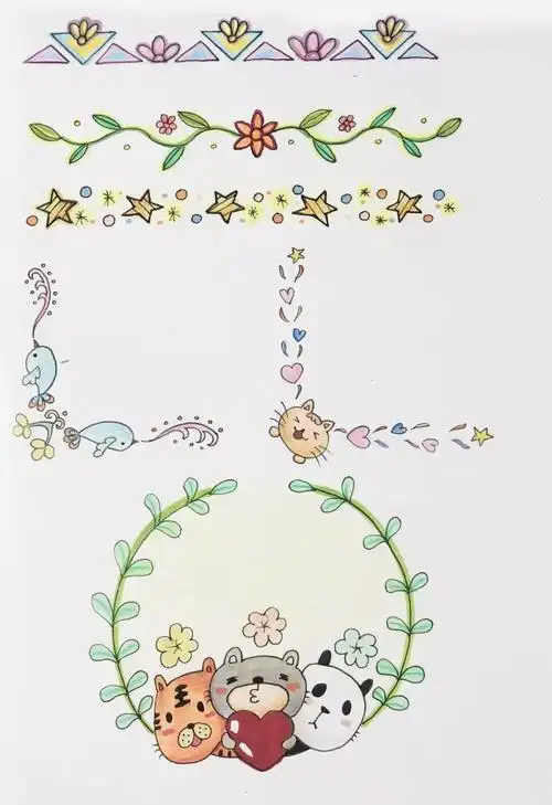 黑板报简单边框黑板报简单边框粉笔画
