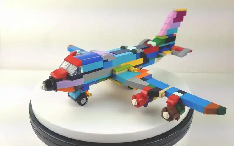 乐高10696拼搭:达美航空波音747-400(2018)