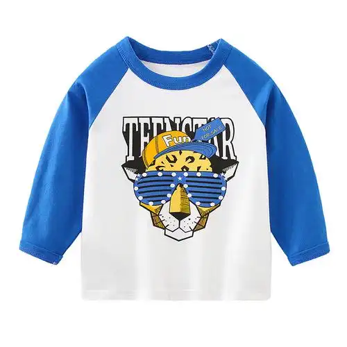 儿童卡通上衣套头宝宝打底圆领男童长袖韩版t恤