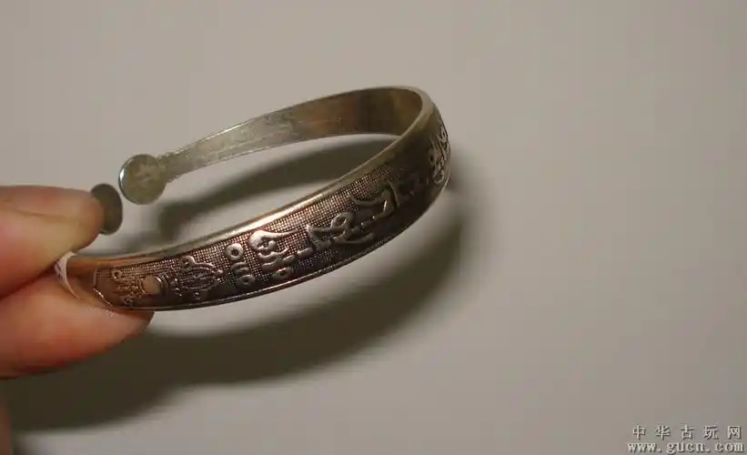 纹银老手镯一只(a2151)