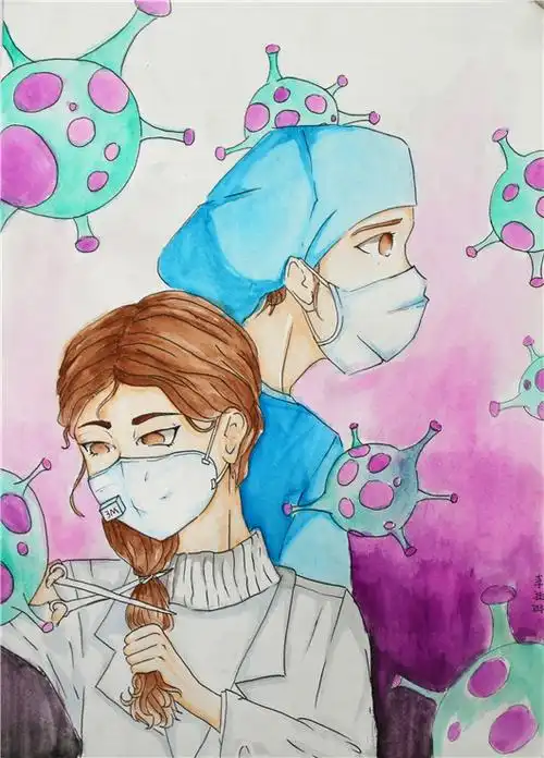 致敬最美逆行者绘画作品展三