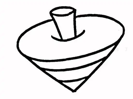 教你如何画陀螺 旋转的陀螺简笔画教程