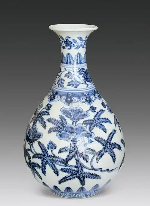 0399 明永乐 青花花卉玉壶春瓶