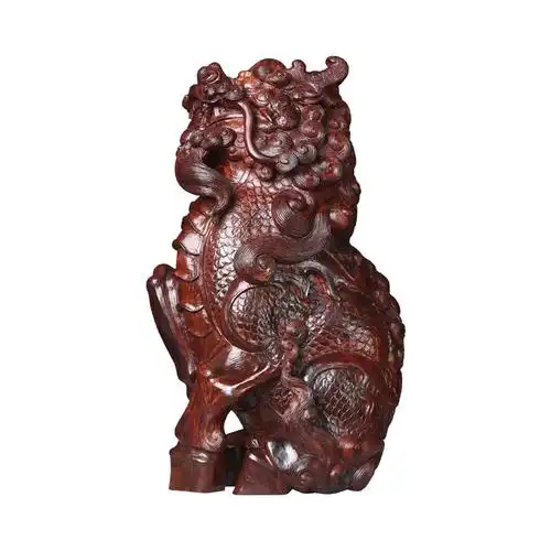 印度小叶紫檀双角貔貅摆件红木送礼乔迁陈设装饰摆件