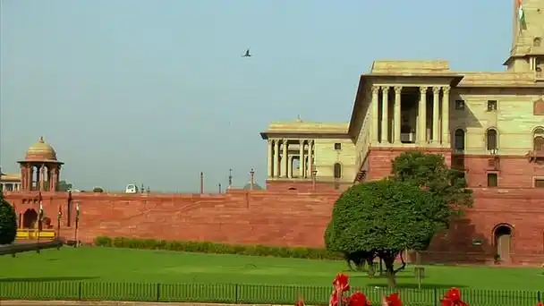 cu, zo, ws,议会大厦,新德里,印度视频素材