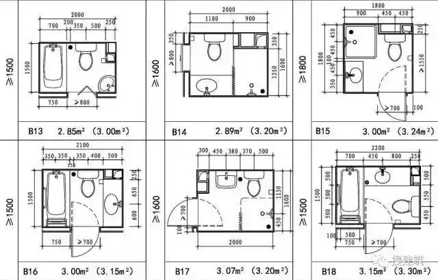 卫生间设计数据,精细化总结!
