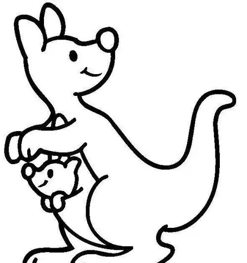 袋鼠图片简笔画 袋鼠图片简笔画可爱