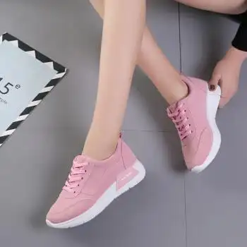韩版平低板鞋子女学生帆布鞋 粉红色 40