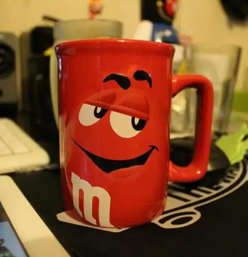 正品m豆巧克力马克杯 陶瓷 水杯 咖啡杯 牛奶杯