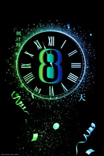 倒计时大气数字黑色背景海报