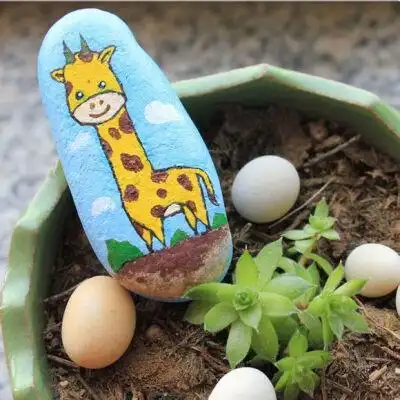 卡通石头画简笔画简单 简笔画图片大全-普车都