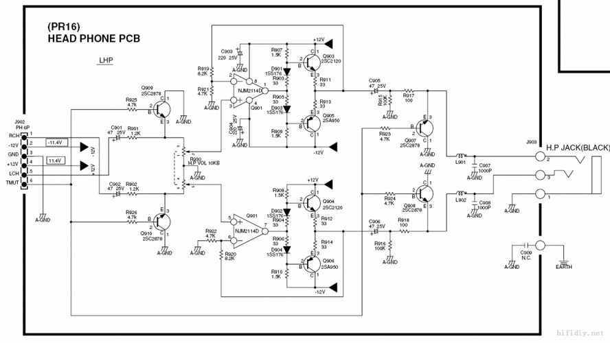 给个ne5532耳放的洞洞图