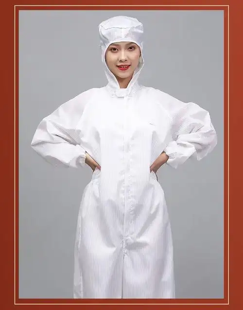 连体工作服套装男食品加工车间面粉电子厂防尘喷漆工厂定制白色s