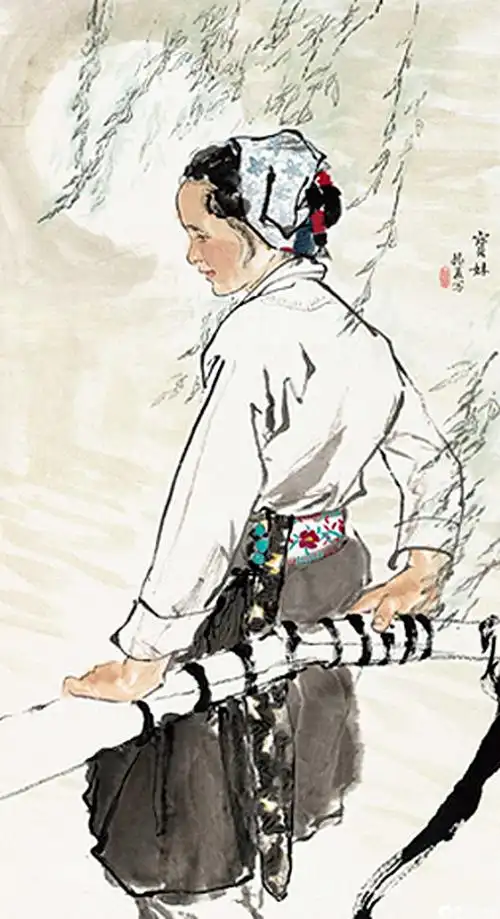 远去渔歌004_《刘振夏人物画集》 _刘振夏作品展_刘振夏在线作品