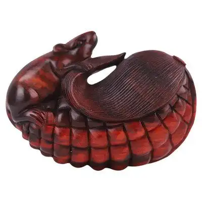 老鼠手把印度小叶紫檀手工雕刻手玩件多子多福文玩把玩物件木雕