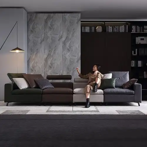 沙发科技客厅户型小户布沙发北欧现代简约轻奢简拼布艺沙发