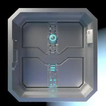 科技门 太空舱门 舱门  太空们视频素材