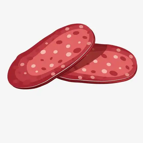 卡通火腿肉矢量图