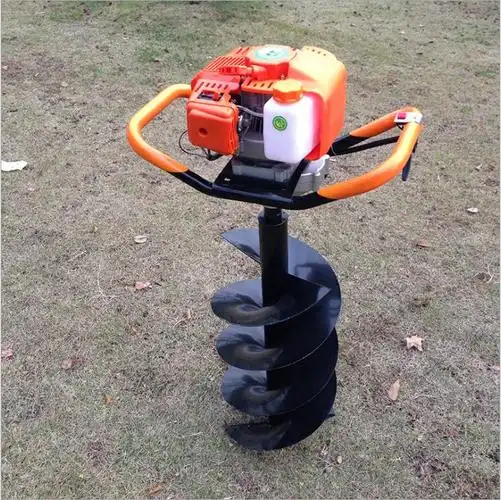 轻便手提式挖坑机 车载式埋桩立柱机 汽油动力手提式地钻机