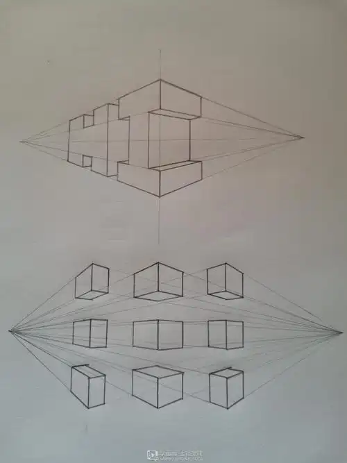 动漫插画基础两点透视练习