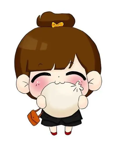 胖嘟嘟的大头娃娃无论是吃东西,微笑或生气时,都是一副可爱不变的模样