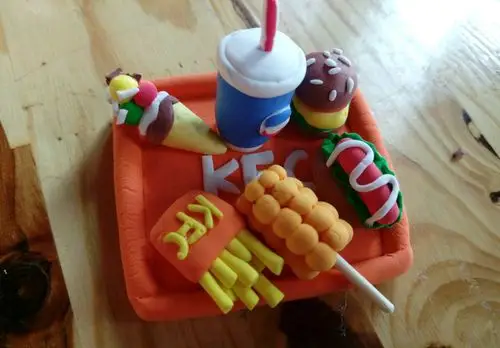 粘土kfc汉堡套餐