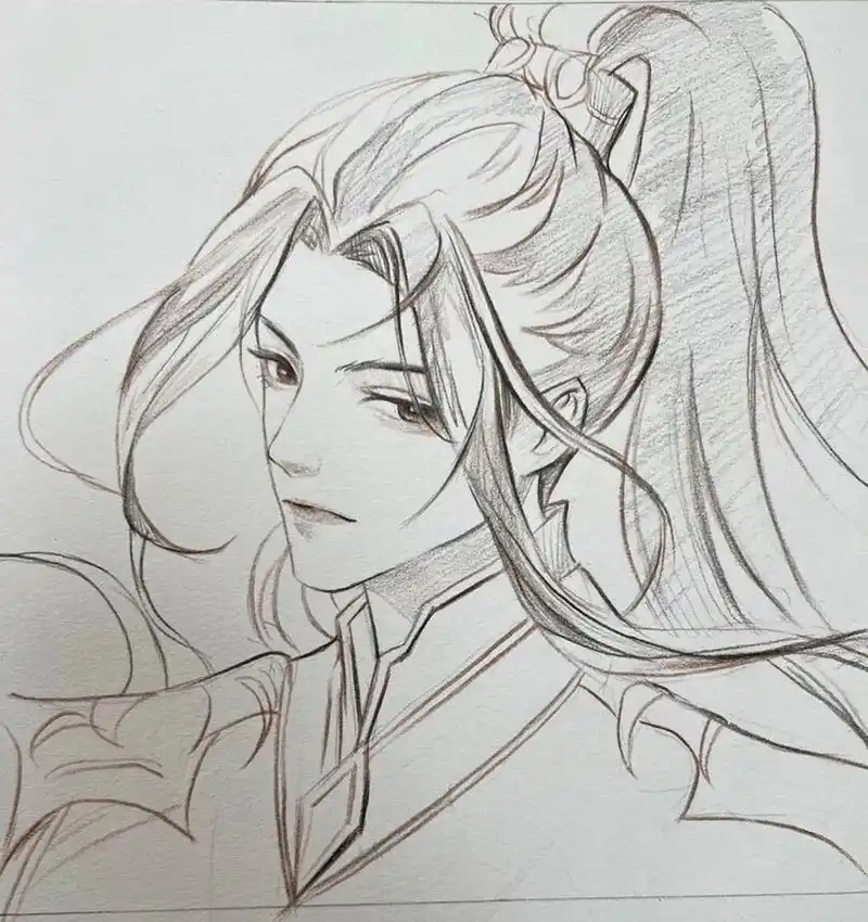 线稿唐三 #每周绘画打卡