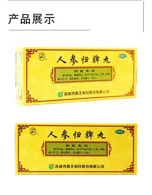 龙潭山 人参归脾丸 9g*10丸/盒 zh 补气血虚养血女人血亏贫血益气健脾