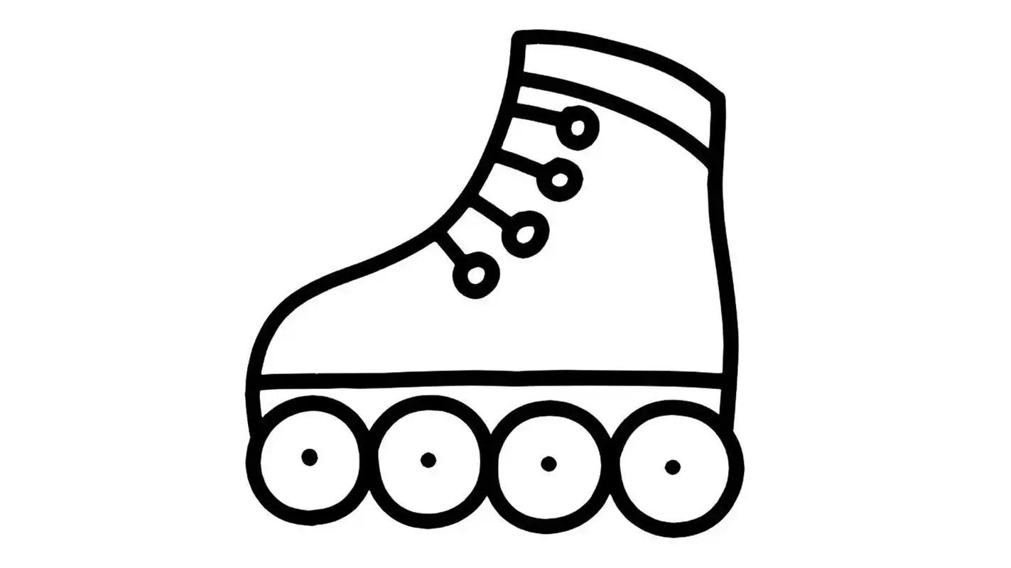 【简笔画素材分享47】6款卡通溜冰鞋 分享6款卡通溜冰鞋 高清线稿素材