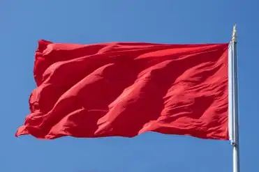 飘扬的红色旗帜 红旗