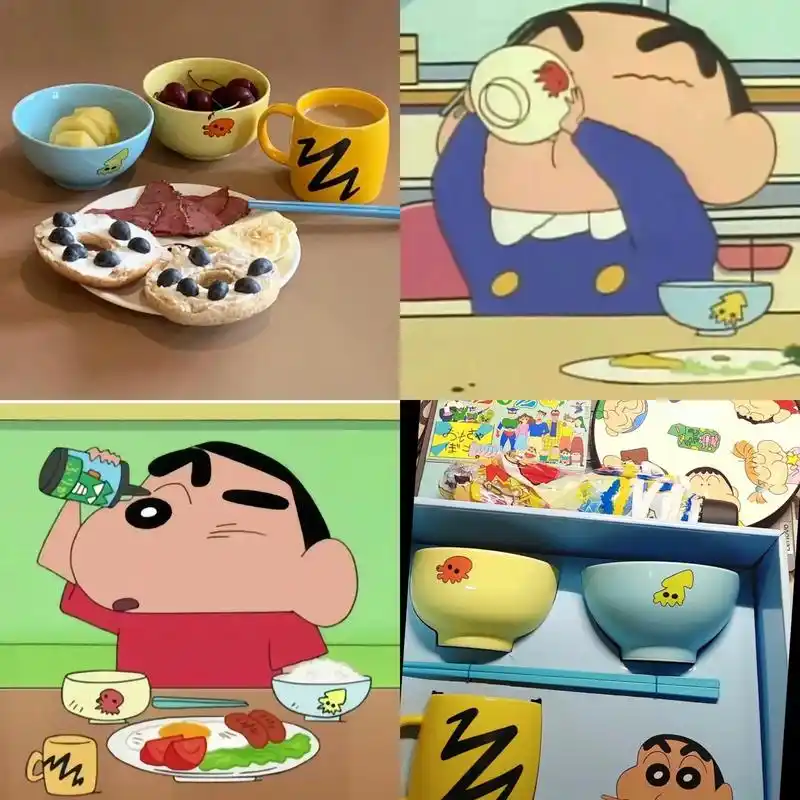 小新同款真的爱了99#蜡笔小新 #餐具 #可爱到爆炸99 - 抖音