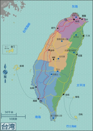 台湾观光地图