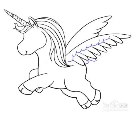 如何画一只可爱的独角兽